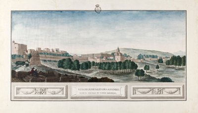 Vista de la Alhambra de Granada, desde el castillo de Torres Bermejas de José de Hermosilla